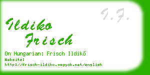 ildiko frisch business card